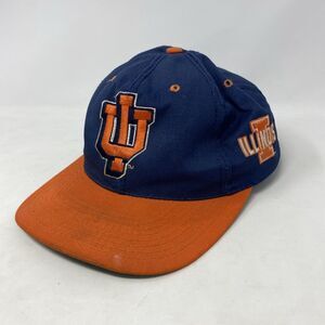 Illinois University Baseball Ball Cap Hat Snap Back Illinois 80s The Game VTG